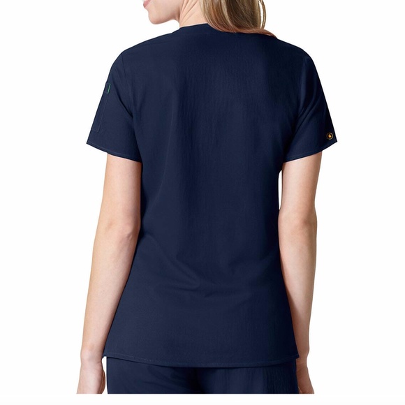 NWOT Carhartt Cross Flex V-Neck Media Scrub Top- Black - Picture 2 of 4